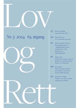 Lov og Rett. Norsk juridisk tidsskrift, nr 3 2024, årgang 63