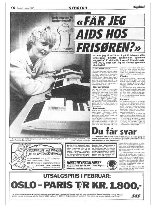 Avisoppslag: "Får jeg aids hos frisøren?"