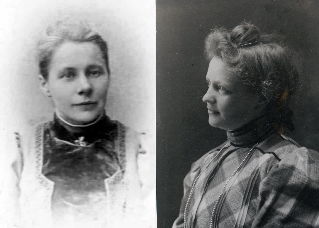 Kristine Gyldenhammer (1864–1942) og Barbara Bostrøm (1875–1943), henholdsvis fotograf og pressekvinne, på tidlige 1900-tallet i Mo i Rana. 